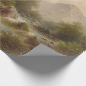 山のストリーム上のミル（アルバート・リーガー著） ラッピングペーパー (角)