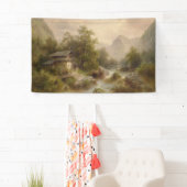 山のストリーム上のミル（アルバート・リーガー著） 横断幕 (インサイチュ)