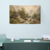 山のストリーム上のミル（アルバート・リーガー著） 横断幕 (トレードショー)