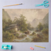 山のストリーム上のミル（アルバート・リーガー著） 薄葉紙 (クラフト)