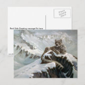 山のスピリット、ユキヒョウ ポストカード (正面/裏面)