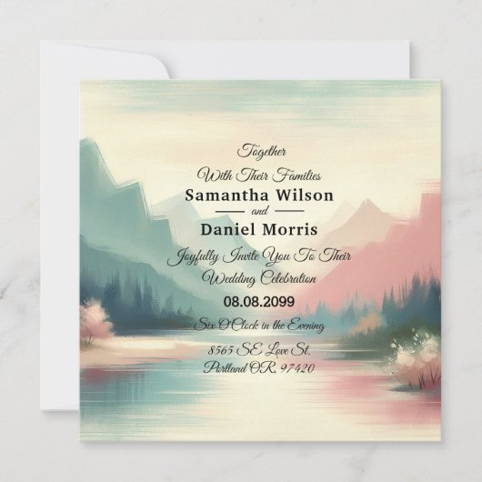 山のソフトなエコーズ 招待状 (正面)