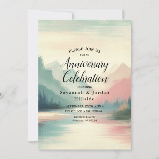 山のソフトなエコー 招待状 (正面)