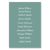 山のソフトエコー テーブルナンバー (裏面)