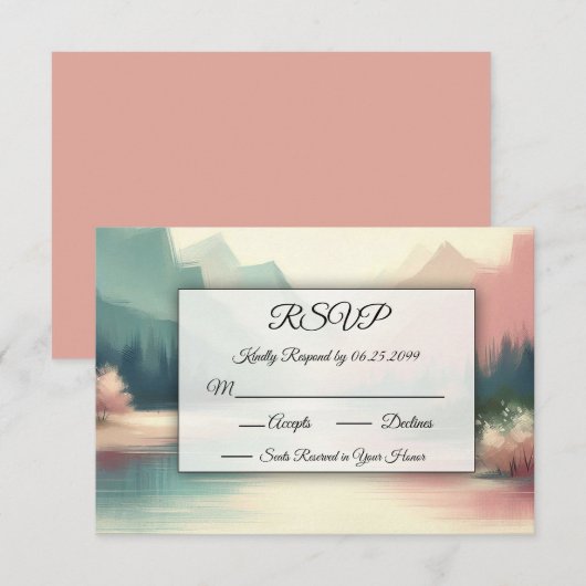 山のソフトエコー 出欠カード (正面/裏面)