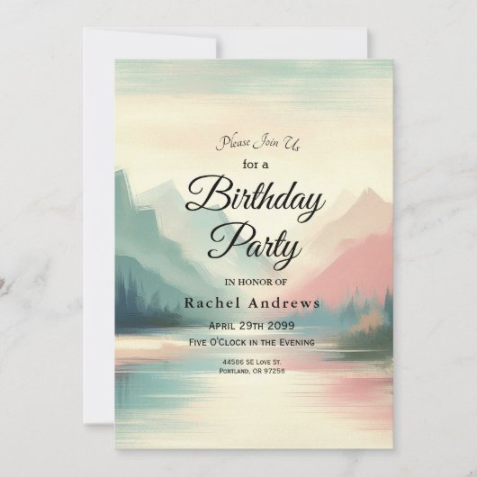 山のソフトエコー 招待状 (正面)