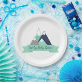 山のテーマのベビーシャワーの紙皿 ペーパープレート (パーティー)