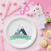 山のテーマのベビーシャワーの紙皿 ペーパープレート (パーティー)