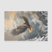 山のデコペ飛んでいるージの上にハゲのワシ 薄葉紙 (正面)