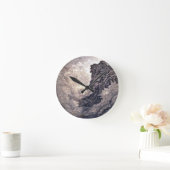 山のニューハンプシャーの時計の人 ラウンド壁時計 (ホーム)