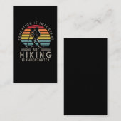 山のハイおもしろいキングに熱中するアウトドアハイカー 名刺 (正面/裏面)