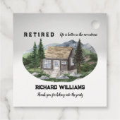 山のハイキングで退職生活が良い フェイバータグ (裏面)