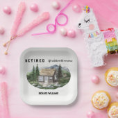 山のハイキングで退職生活が良い ペーパープレート (パーティー)