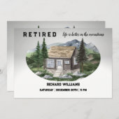 山のハイキングで退職生活が良い 招待状 (正面/裏面)