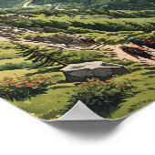 山のハイキング ポスター (角)