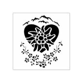 山のハート – ウッドアートスタンプ ラバースタンプ (インプリント)