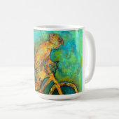 山のバイクもしくは自転車に乗る人のマグ コーヒーマグカップ (正面右)