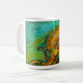 山のバイクもしくは自転車に乗る人のマグ コーヒーマグカップ (正面左)