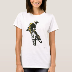 山のバイクもしくは自転車に乗る人v.1 tシャツ