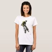 山のバイクもしくは自転車に乗る人v.1 tシャツ (正面フル)