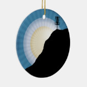 山のバスケット セラミックオーナメント (右)