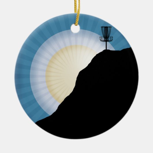 山のバスケット セラミックオーナメント (正面)