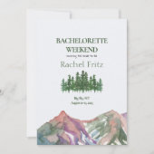 山のバチェロレッテ招待状の日程 招待状 (正面)