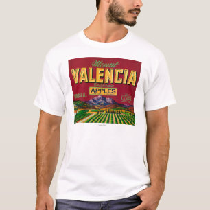 山のバレンシアAppleのラベル- Watsonville、カリフォルニア Tシャツ