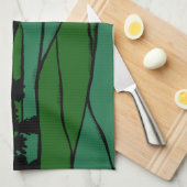 山のバンライフキャンピングムーンスターズ キッチンタオル (四つ折り)