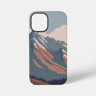 山のピクセル化された景色 iPhone 12 MINIケース