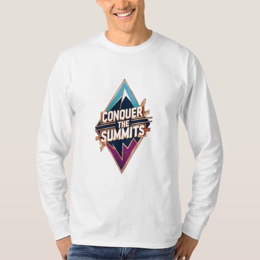 山のピークのシルエット"Conque Tシャツ (正面)