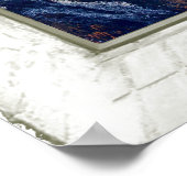 山のピークビューカーブフェイクウィンドウ ポスター (角)