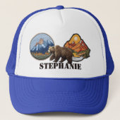 山のフェイクパッチは贈り物をパーソナライズされた負担 キャップ (正面)