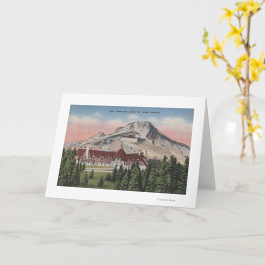 山のフード、オレゴン-新しい樹木限界線の眺め カード (黄色い花)