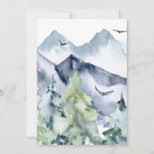 山のブドウ園の風景が描かれた結婚式の招待状 | Rustic Mountain Vineyard (裏面)