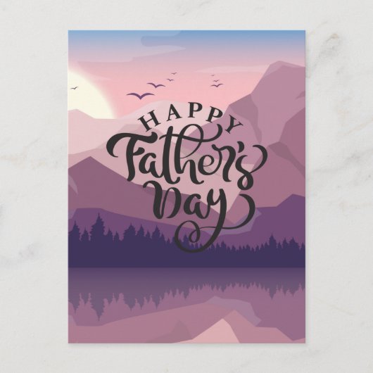 山のプラークで父の日を幸せに ポストカード (正面)