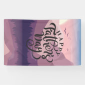 山のプラークで父の日を幸せに 横断幕 (横)