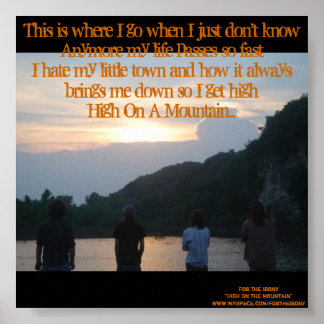 山のポスターに載っている ポスター