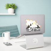 山のメールボックスのシール シール (デスク上のノートパソコン)