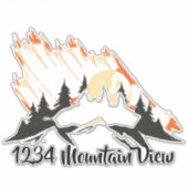 山のメールボックスのシール シール (正面)