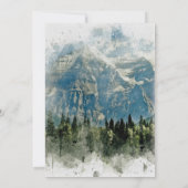 山のモミの木のブライダルシャワーの招待 招待状 (裏面)