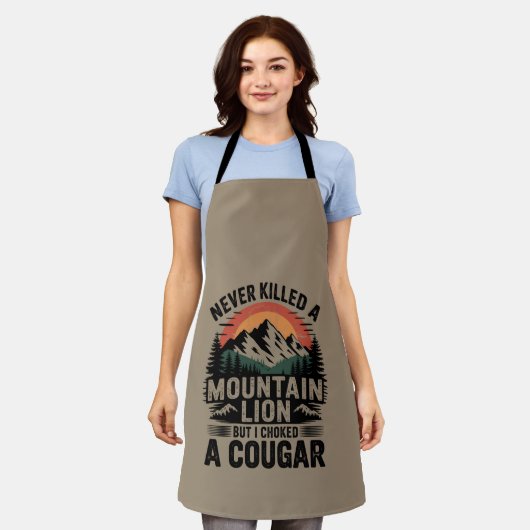 山のライオンを殺したことはないが、私は部屋を詰め込んだ エプロン (着用した状態)