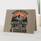 山のライオンを殺したことはないが、私は部屋を詰め込んだ カード (正面)