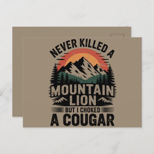 山のライオンを殺したことはないが、私は部屋を詰め込んだ ポストカード (正面/裏面)