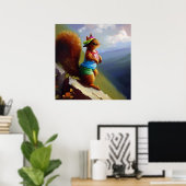 山のリス ポスター (ホームオフィス)