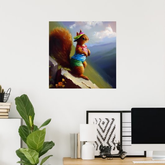 山のリス ポスター (ホームオフィス)