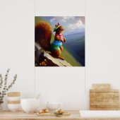 山のリス ポスター (キッチン)