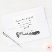 山のリトリート ⎢返信先住所ラベル スクエアシール (封筒)