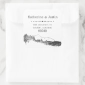 山のリトリート ⎢返信先住所ラベル スクエアシール (バッグ)
