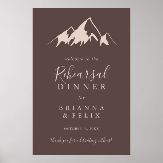 山のリハ澄んーサルディナーウェルカムサイン ポスター (正面)